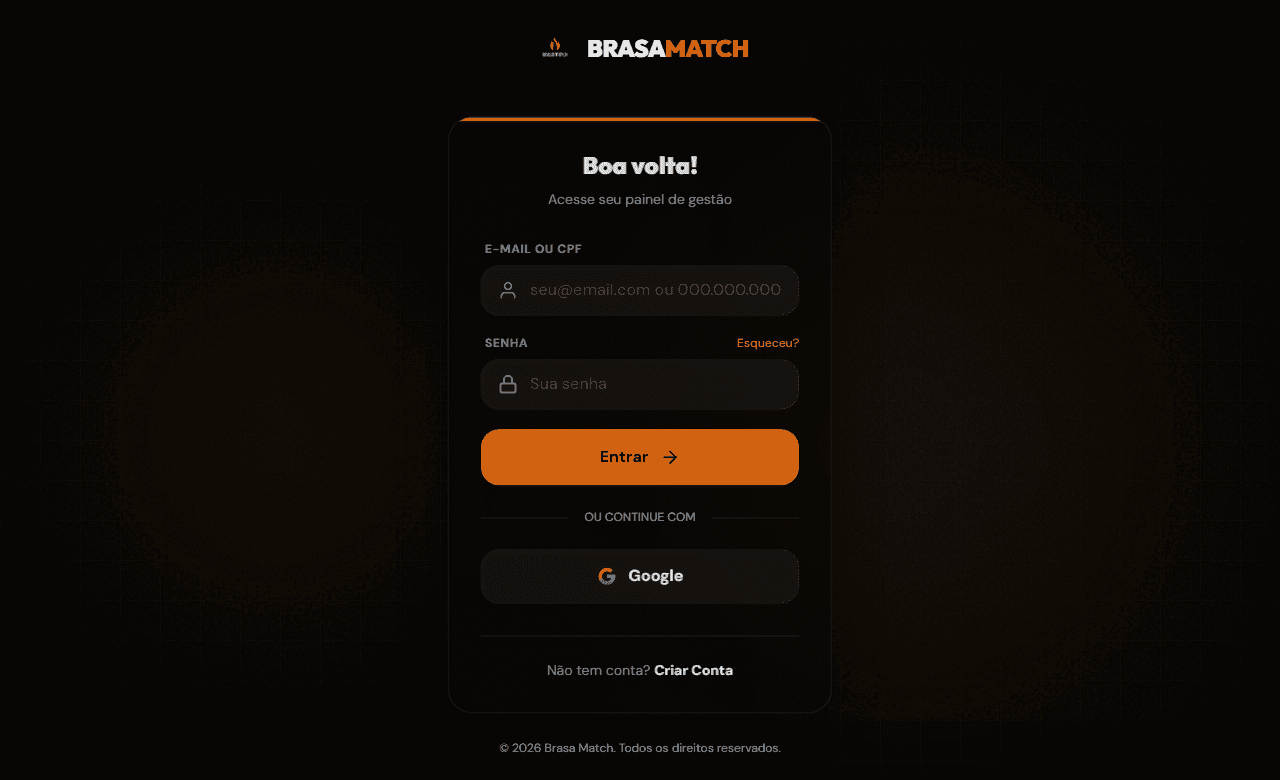 Dashboard Brasa Match